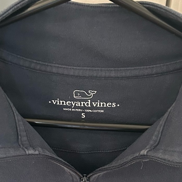 Vineyard Vines Shep Saltwater 1/4 Zip Pullover navy blue size men’s small - Picture 2 of 5